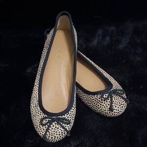J. Crew Women’s Leather Calf-hair Cheetah Print Flats